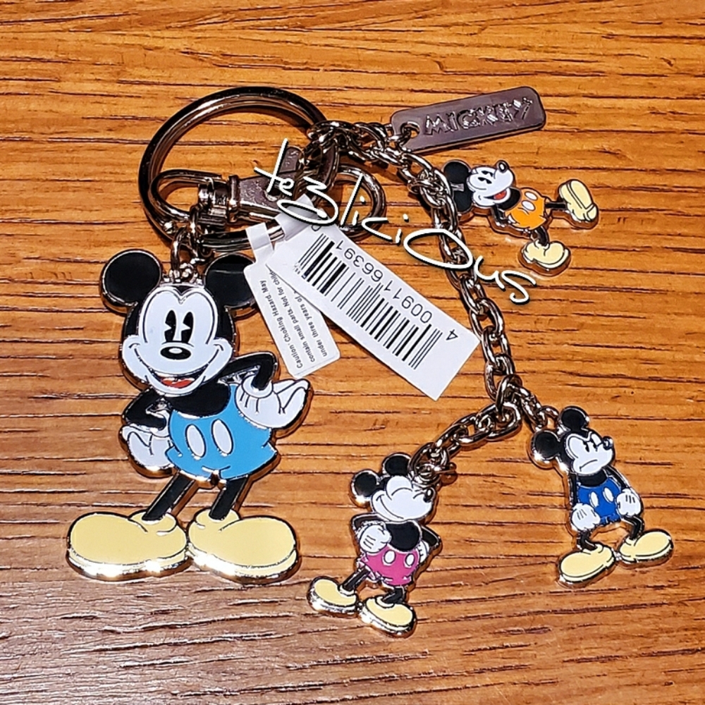 DISNEY PARKS RETRO MICKEY MOUSE KEYCHAIN - Picture 2 of 3